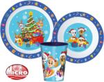 Nickelodeon Mancs Őrjárat Karácsony étkészlet, micro műanyag szett 260 ml-es pohárral Nr7