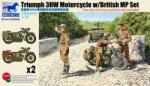 Bronco Models Bronco Triumph 3HW Motocycle w/MP Figure Set 1: 35 (CB35035)