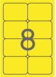 APLI Etikett, 99, 1x67, 7 mm, színes, kerekített sarkú, APLI, neon sárga, 160 etikett/csomag (LCA2874) - papiruniverzum