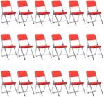 Chairs ON Set 18 scaune pliabile ieftine și rezistente pe roșu