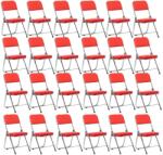 Chairs ON Set 24 scaune pliabile ieftine și rezistente pe roșu