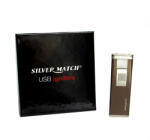  Silver Match USB Izzószálas Öngyújtó Bézs (rf44500)