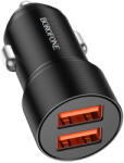BOROFONE Autós töltő BZ19B Wisdom - 2xUSB - QC 3.0 36W fekete