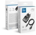Blue Star utazó töltő 1A 5W USB A + kábel USB A - Micro USB TFK-TC-1100B fekete