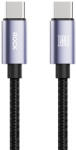 ROCK Cable Deep Indigo Series fonott - Type C to Type C - PD 100W 1, 2 méter fekete