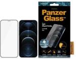 Panzer E2E Super+ Microfracture antibakteriális edzett üvegfólia iPhone 12 Pro Max - fekete kerettel