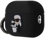 Karl Lagerfeld Airpods Pro 2 Karl Lagerfeld KLAP2RUNKC 3D Logo NFT Karl and Choupette Szilikon tok fekete