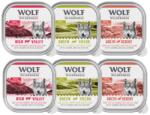 Wolf of Wilderness 6x300g: Wolf of Wilderness nedves kutyatáp Vegyes csomag: 2x High Valley, 2x Great Desert, 2x Green Fields