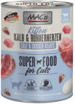 MAC's 12x800g MAC´s Cat Kitten Borjú & csirkeszívnedves macskatáp
