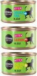 Cosma 24x85g Cosma Original Kitten nedves macskaeledel kiscicáknak- mix (8x tonhal, 8x csirke, 8x lazac)