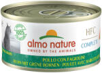 Almo Nature 24x70g Nature HFC Complete Csirke & zöldbab nedves macskaeledel