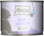  MjAMjAM 24x200g MjAMjAM Kitten gazdaságos csomag - Finom borjú lazacolajjal nedves macskatáp - zooplus - 23 190 Ft