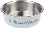  TIAKI TIAKI "In The Mood For Food" rozsdamentes acél etetőtál, kutyáknak, macskáknak- 850 ml, Ø 17, 2 cm