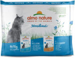 Almo Nature 6x70g Almo Nature Functional Sterilised nedves macskatáp 3 x 70 g csirke + 3 x 70 g tőkehal