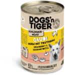  Dogs'n Tiger 6x400g Dogs'n Tiger ínyenc menü Csirke, pulyka, áfonya & édesburgonya nedves kutyatáp