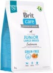 Brit 2x3kg Brit Care Dog Grain-free Junior Large Breed salmon & potato száraz kutyatáp