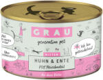 Grau 112x200g GRAU Kitten Csirke & kacsa gabonamentes nedves macskaeledel