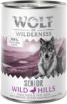 Wolf of Wilderness 24x400g Wolf of Wilderness Senior 6 / 24 x 400 g - Duo-Protein Recept nedves kutyatáp - Wild Hills - kacsa & borjú