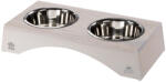 Ferplast Ferplast Legno dupla etetőtál fa tartókerettel kutyáknak, macskáknak 2 x 1, 2 l, H 49, 5 x Sz 23 x M 9, 6 cm