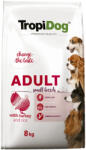 TropiDog 2x8kg Tropidog Premium Adult Small pulyka & rizs száraz kutyatáp