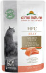 Almo Nature 12x55g Almo Nature HFC aszpikban lazacfilé nedves macskatáp