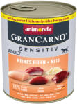 Animonda GranCarno 24x800g animonda GranCarno Adult Single Protein Sensitive Csirke & rizs nedves kutyatáp