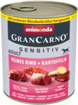 Animonda GranCarno 24x800g animonda GranCarno Adult Single Protein Sensitive Marha & burgonya nedves kutyatáp