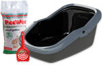  PeeWee PeeWee EcoMinor macska WC kezdőkészlet, fekete/antracit