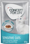 Concept for Life 12x85g Concept for Life Sensitive Cats csirke nedves macskatáp szószban