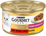 Gourmet 24x85g Gourmet Gold finom kompozíció marha & csirke nedves macskatáp