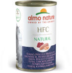 Almo Nature 6x140g Almo Nature HFC nedves macskatáp-tonhal & csirke & sonka