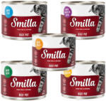 Smilla 6x200g Smilla marhatál nedves macskaeledel- Vegyes csomag (2x csirke, 2x kacsa, 1x csirkemáj, 1x pulyka)