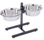 zooplus Exclusive Kutyabár 2 rozsdamentes acél etetőtállal - 2 x 1, 8 l, Ø 21 cm, M max. 38 cm