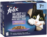 FELIX 48x85g Felix Fantastic Senior csirke, marha, lazac, szardínia nedves macskatáp