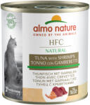 Almo Nature 12x280g Almo Nature HFC -Tonhal & garnélanedves macskatáp