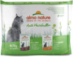 Almo Nature 12x70g Almo Nature Functional Anti Hairball nedves macskatáp- Mix: 6 x csirke+6 x marha
