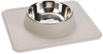 Karlie Karlie Silikon Dex rozsdamentes acél etetőtál, 350ml, világosszürke, kutyáknak