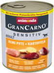 Animonda GranCarno 6x800g animonda GranCarno Adult Sensitive Pulyka & burgonya nedves kutyatáp