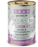 Grau 6x400g GRAU Csirke & pulykaszív gabonamentes ínyenctál