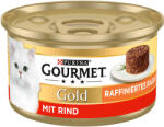 Gourmet 12x85g Gourmet Gold rafinált ragu marha nedves macskatáp