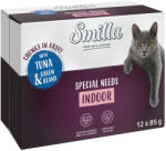 Smilla 24x85g Smilla Indoor falatok zöldséggel tonhal & zöldbab nedves macskatáp