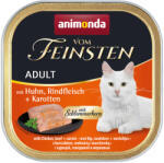 Animonda Vom Feinsten 36x100g animonda vom Feinsten Adult ízletes töltelékkel nedves macskatáp-Csirke, marhahús & sárgarépa