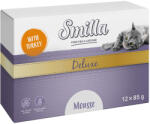 Smilla 24x85g Smilla Deluxe Mousse pulyka & bazsalikom nedves macskatáp