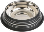  zooplus Exclusive Silver Line rozsdamentes acél macska etetőtál - matt fekete - 450 ml, Ø 20 cm