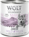 Wolf of Wilderness 24x800g Wolf of Wilderness Junior - Duo-Protein recept gazdaságos csomag nedves kutyatáp - Wild Hills Junior - kacsa & borjú