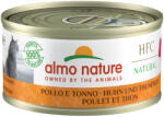 Almo Nature 70g 6x70g Almo Nature HFC Natural Csirke & tonhal nedves macskatáp