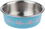 TIAKI TIAKI "Better With A Cat" rozsdamentes acél etetőtál macskáknak- 850 ml, Ø 17, 2 cm