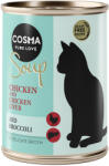 Cosma 24x100g Cosma Soup Csirkefilé, csirkemáj & brokkoli nedves macskatáp