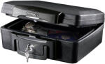 Master Lock Caseta de valori portabila MasterLock H0100EURHRO, rezistenta la foc, maner de transport, 2 chei, Neagra (H0100EURHRO)