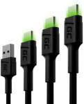 Green Cell KABGCSET03 USB kábel 2 M USB A USB C Fekete (KABGCSET03) - easy-shop